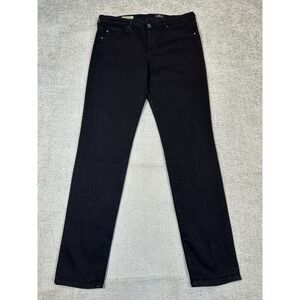 AG Adriano Goldschmied Jeans Women 31 Black Stevie Slim Straight Mid Rise